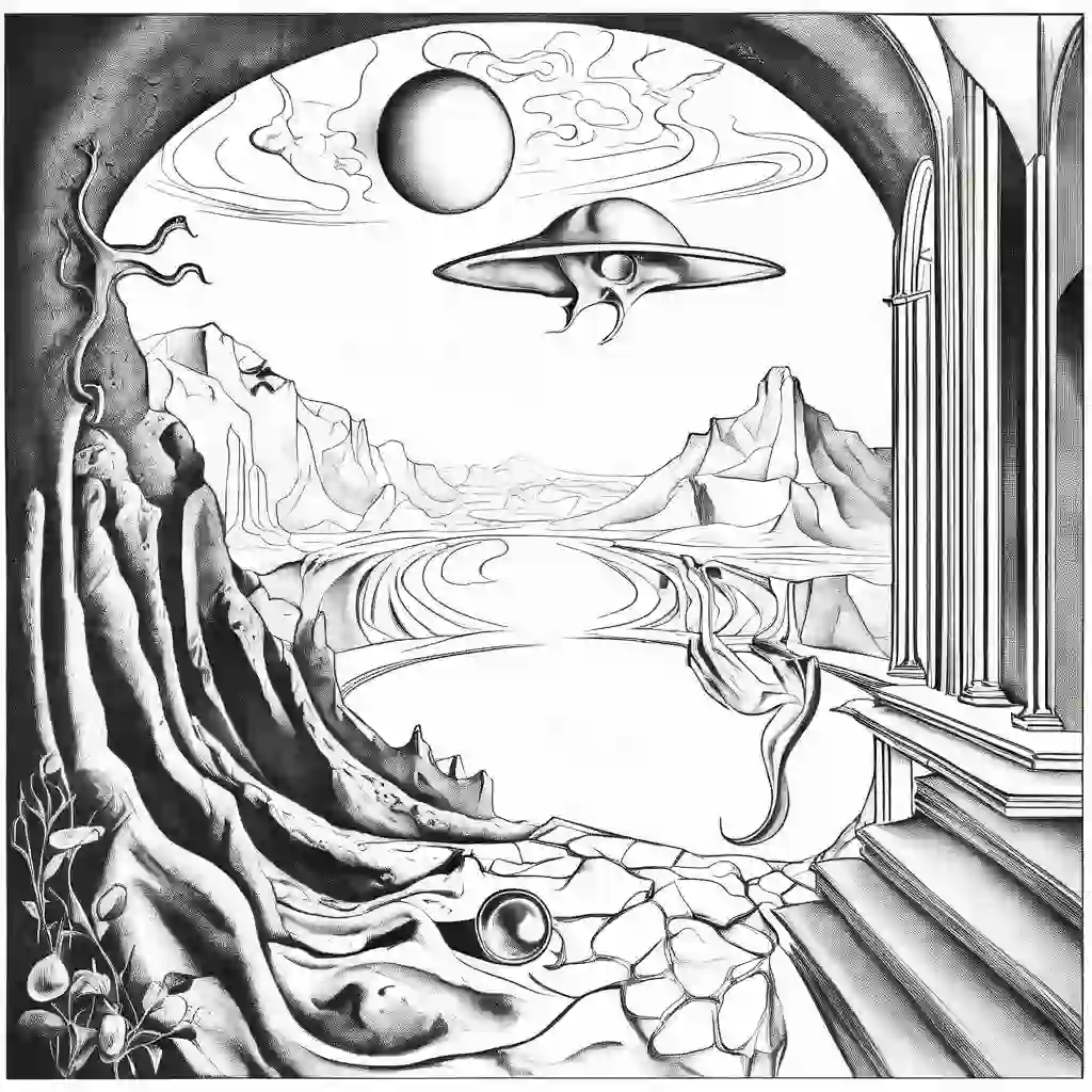 The Persistence of Memory by Salvador Dali coloring pages